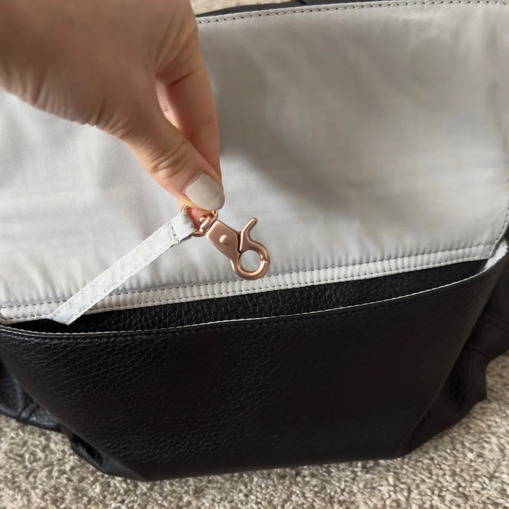 Jujube Wherever Weekender black vegan leather diaper bag